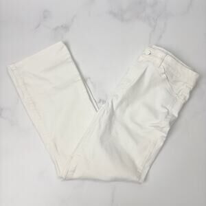 PAIGE Claudine Straight Leg Classic Minimalist White Jeans –Size 30 – 98% Cotton